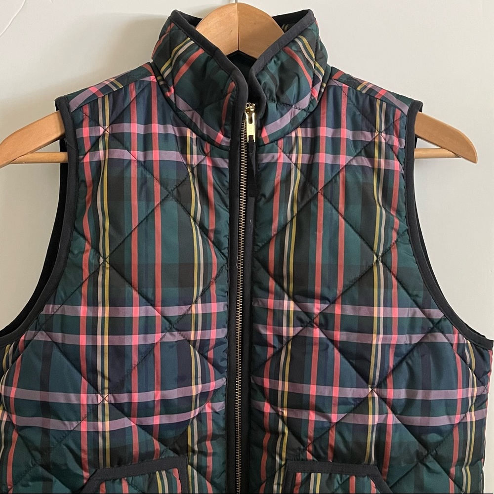 J. Crew Colorful Plaid Vest
